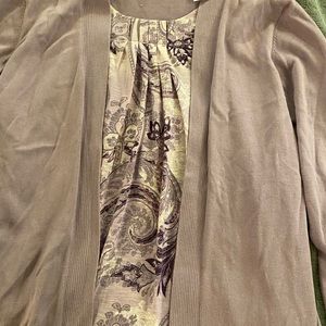 purple women’s size medium Alfred Dunner cardigan with built in top